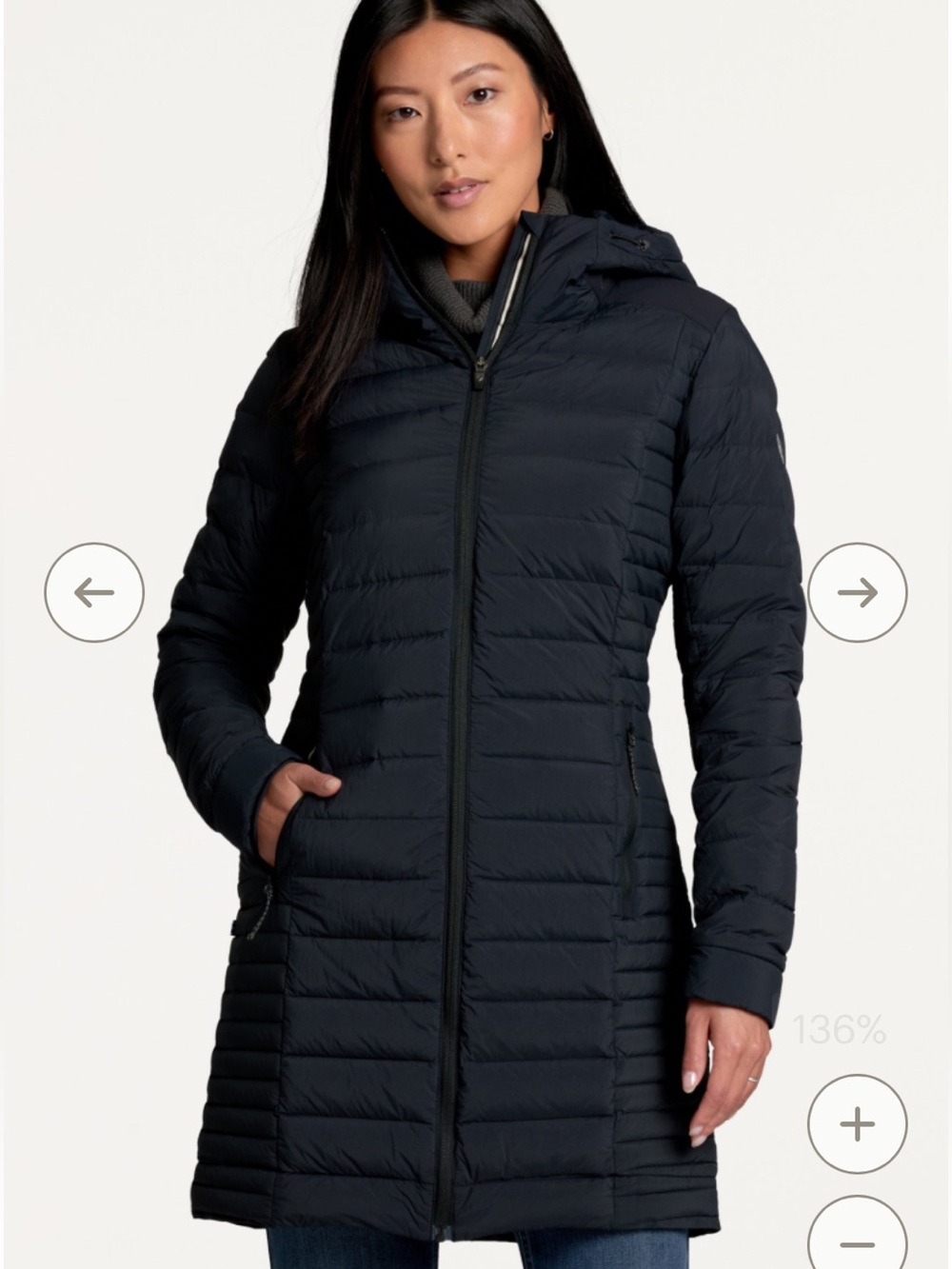 Kuhl Wome’s 'Parka Black Hooded Long Puffer Coat Sz M